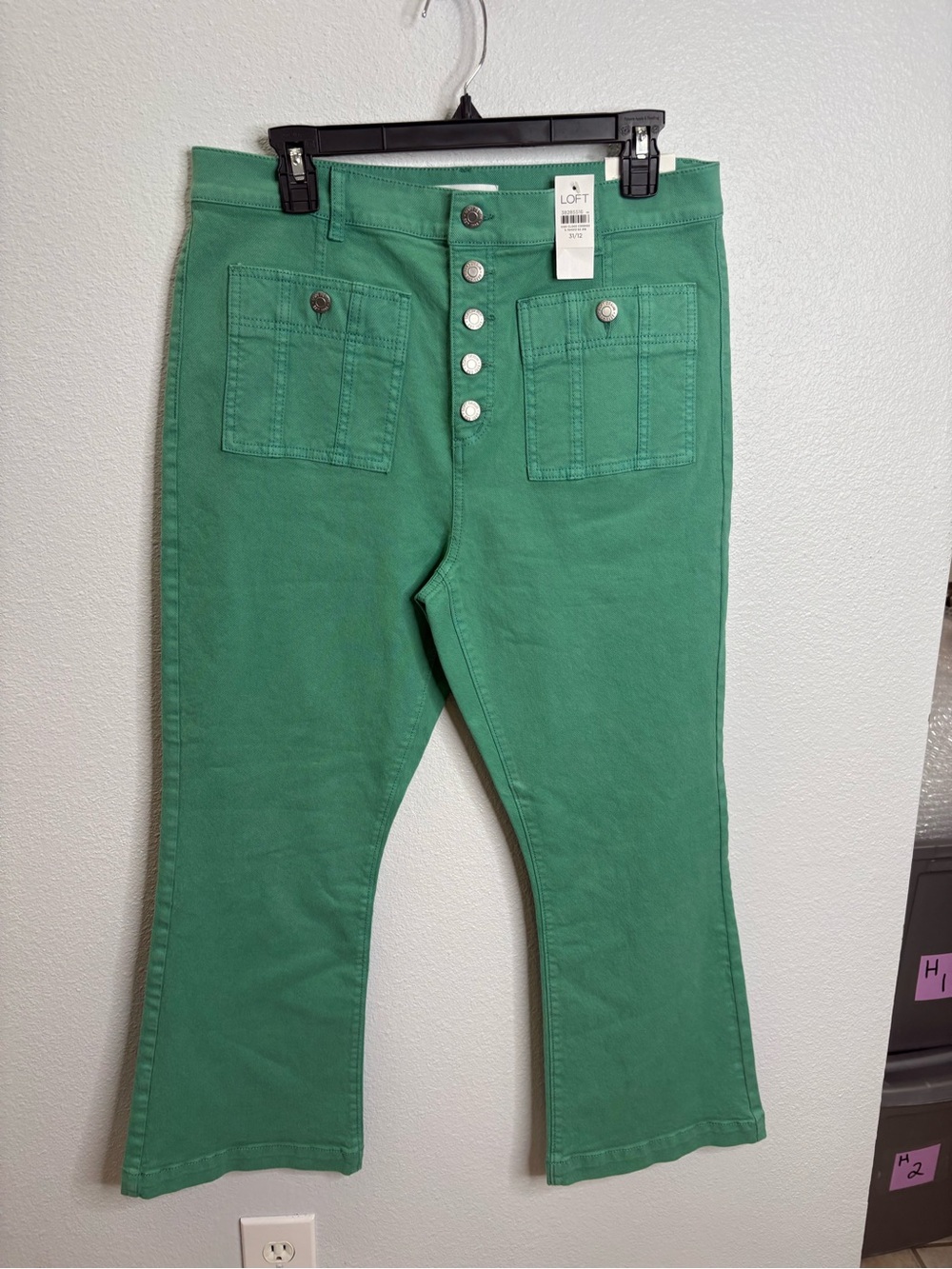 Loft The Kick Crop High Rise Jeans Size 31/12 NWT